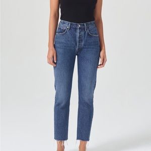 Riley High Rise Cropped Jeans in Color Sphere